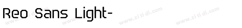 Reo Sans Light字体转换